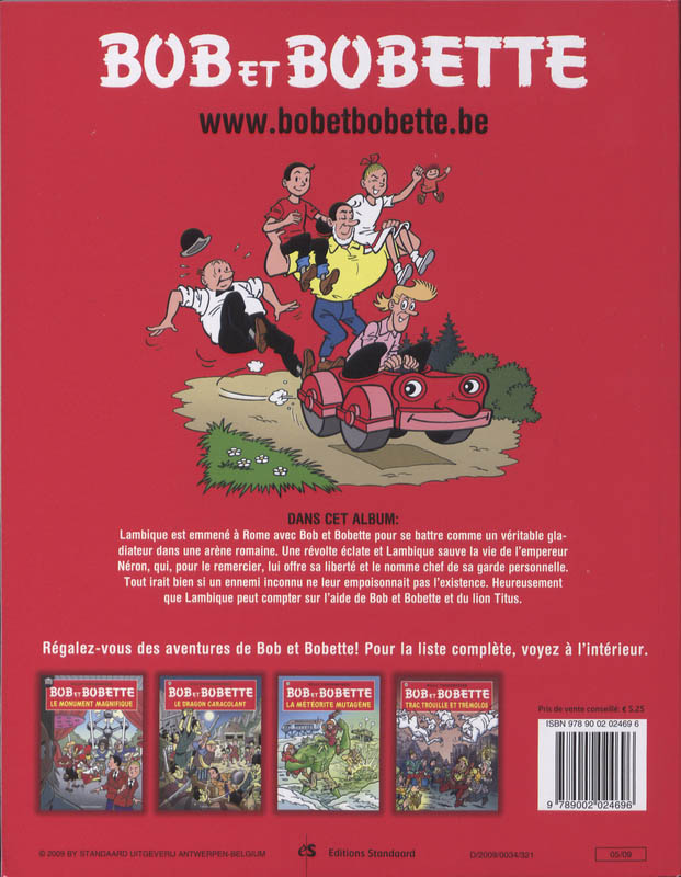 Achterkant van Le gladiateur mystere