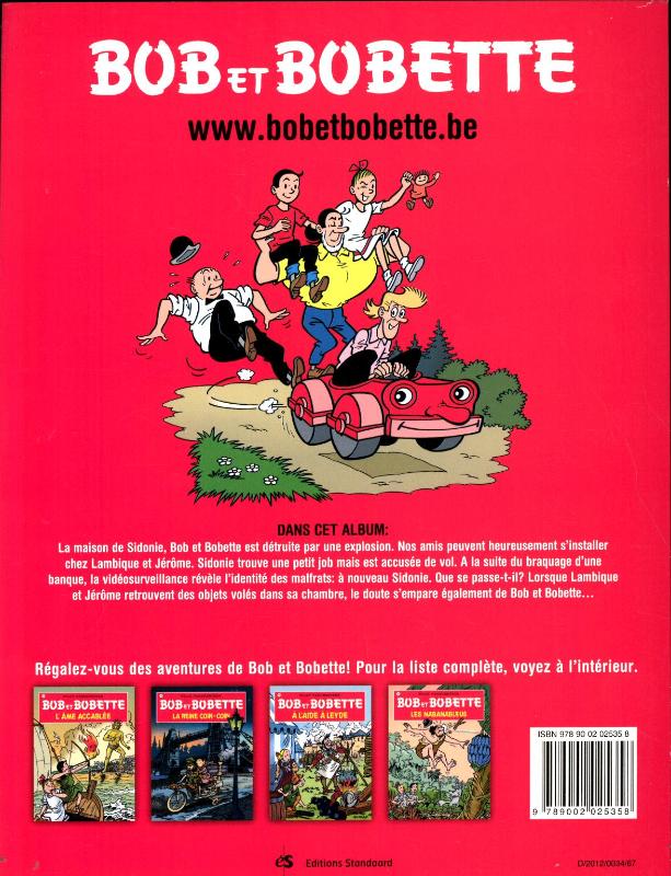 Achterkant van Bob et Bobette Krimsonia