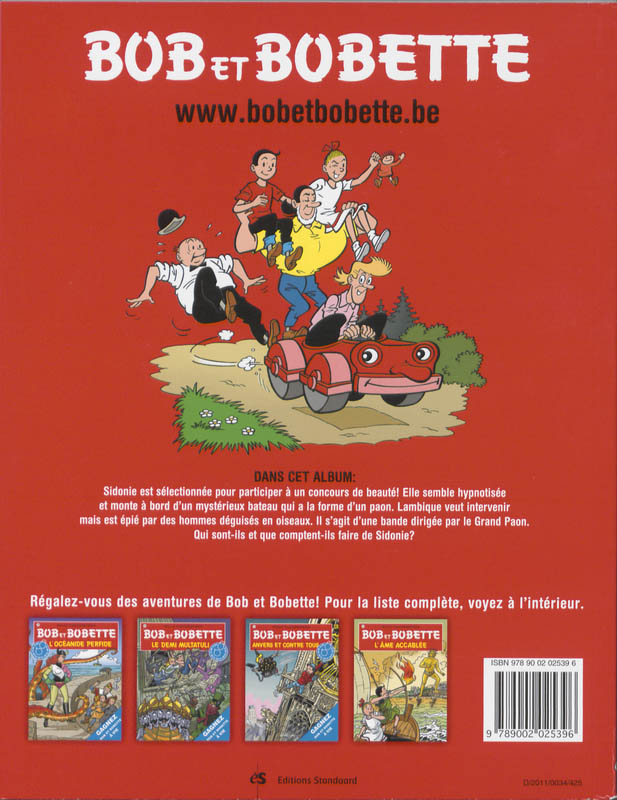 Achterkant van Bob et Bobette Le pigeon eplore