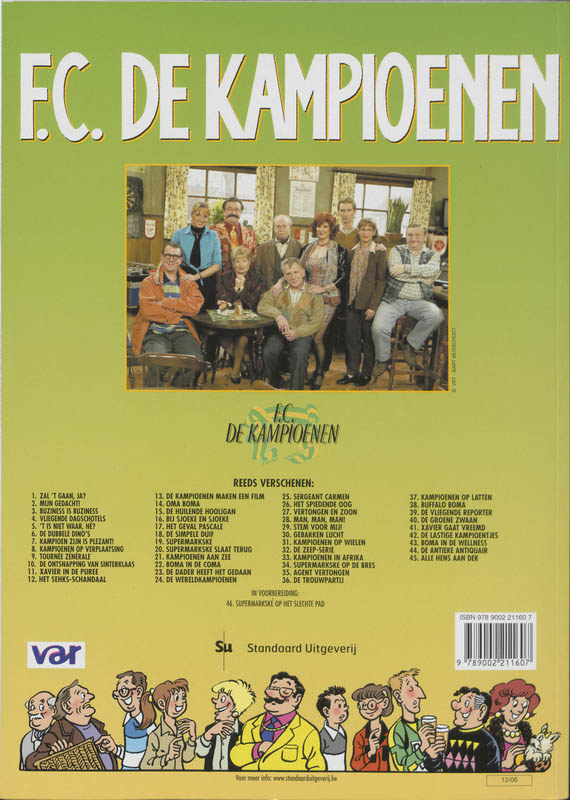 Achterkant van Kampioenen aan zee