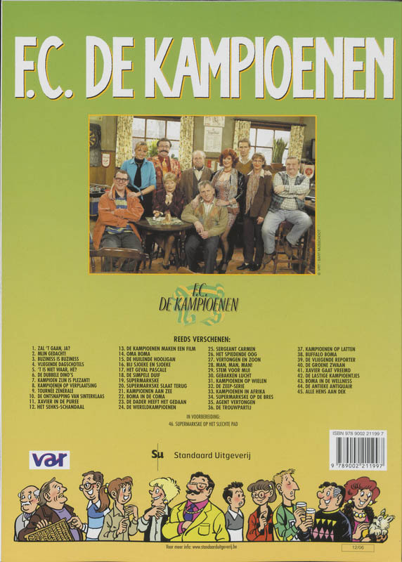 Achterkant van Kampioen zijn is plezant!