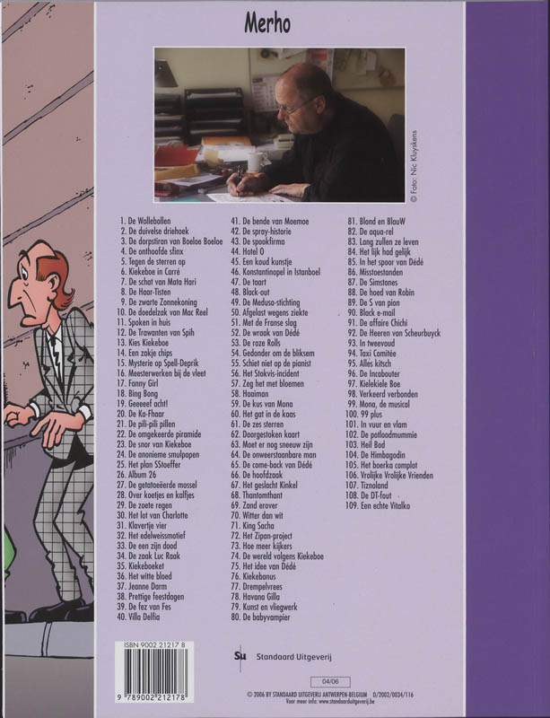 Achterkant van De snor van Kiekeboe