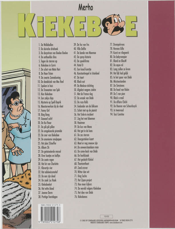Achterkant van De bende van Moemoe