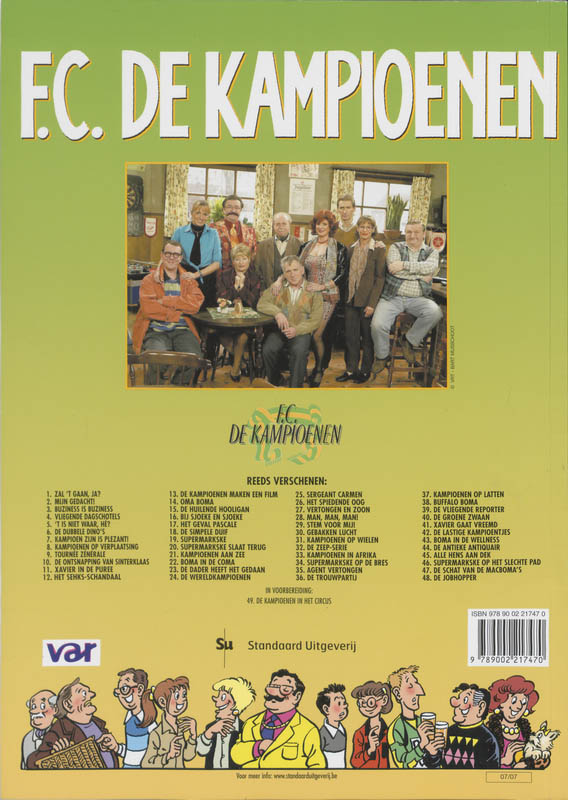 Achterkant van De vliegende reporter