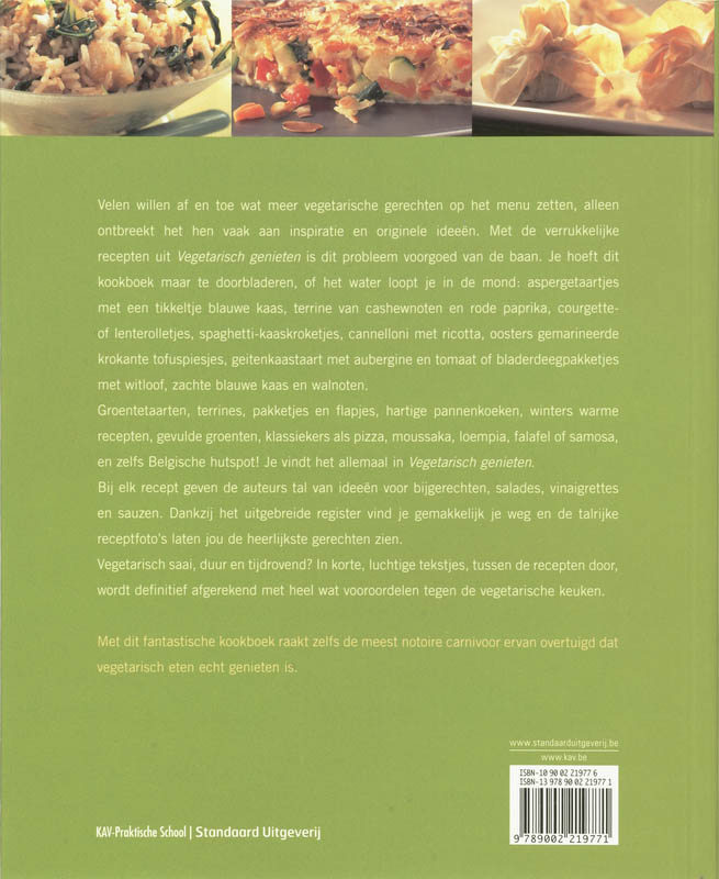 Achterkant van Vegetarisch genieten