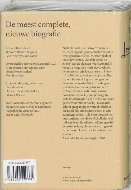 Achterkant van Leonardo da Vinci
