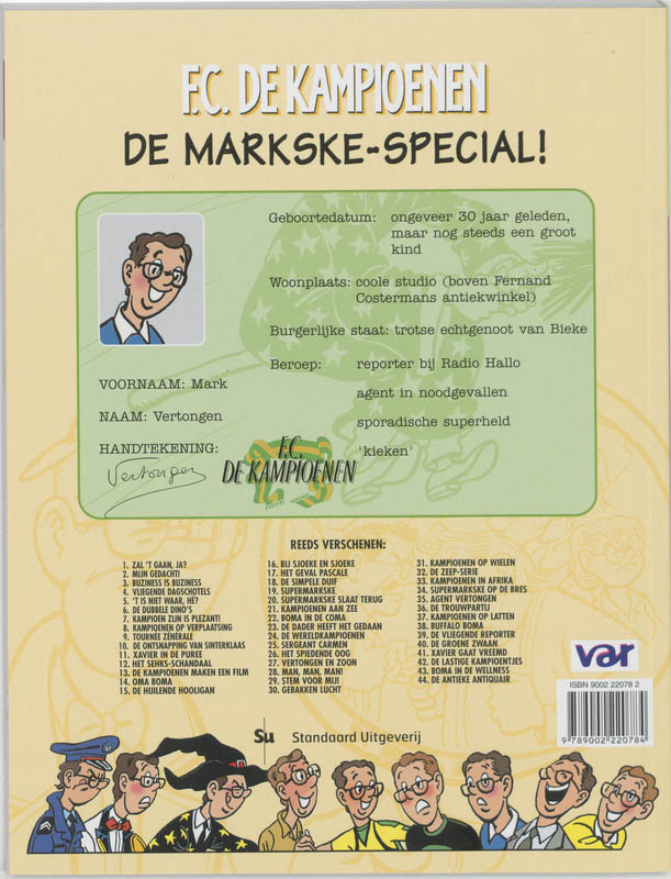 Achterkant van Markske-special!