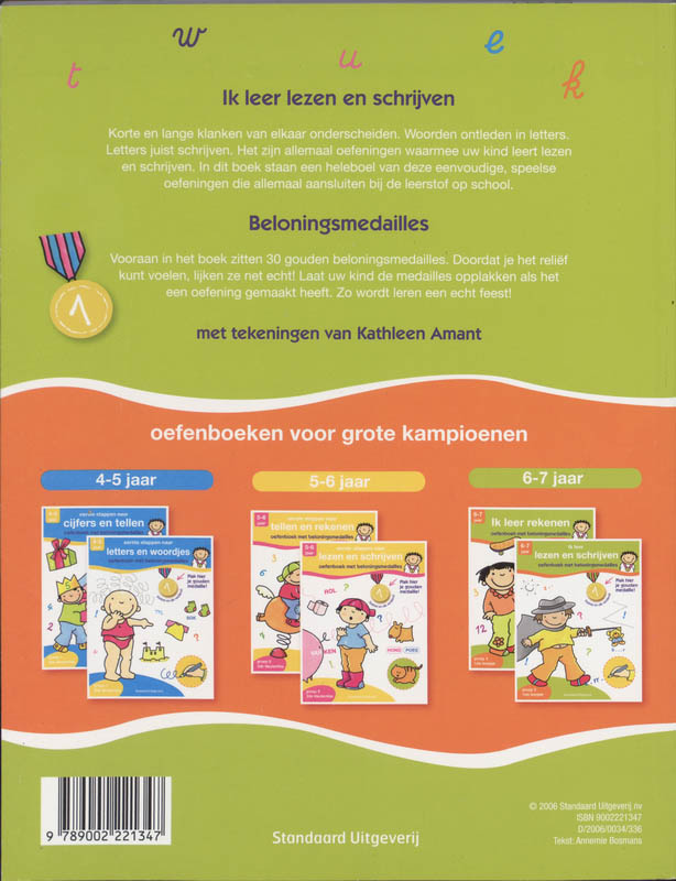 Achterkant van Ik leer lezen en schrijven 6-7 jaar