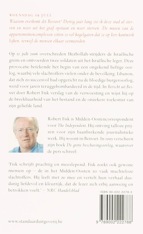 Achterkant van Bericht uit Beiroet