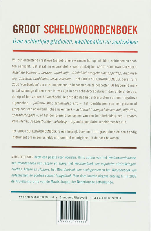 Achterkant van Groot scheldwoordenboek