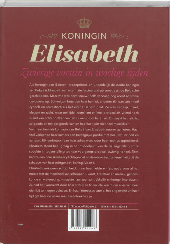 Achterkant van Koningin Elisabeth