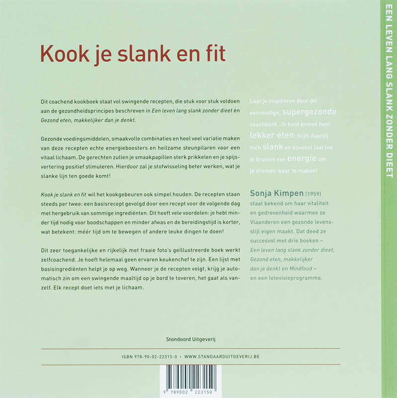 Achterkant van Kook je slank en fit
