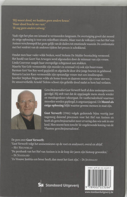 Achterkant van Moord als enige oplossing