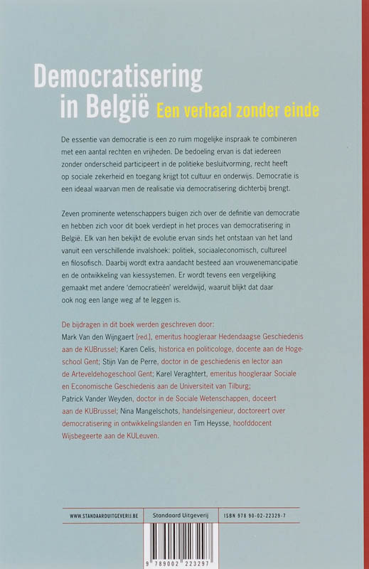 Achterkant van Democratisering in België