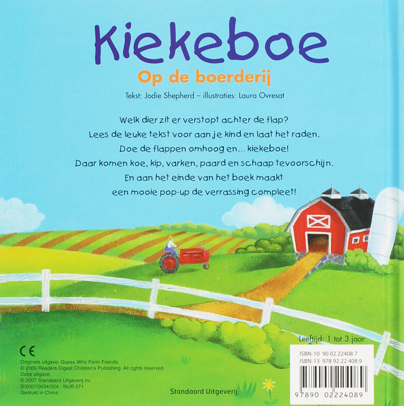 Achterkant van Kiekeboe op de boerderij