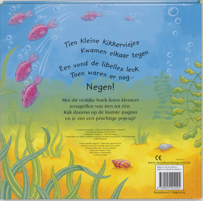 Achterkant van 10 kleine kikkervisjes