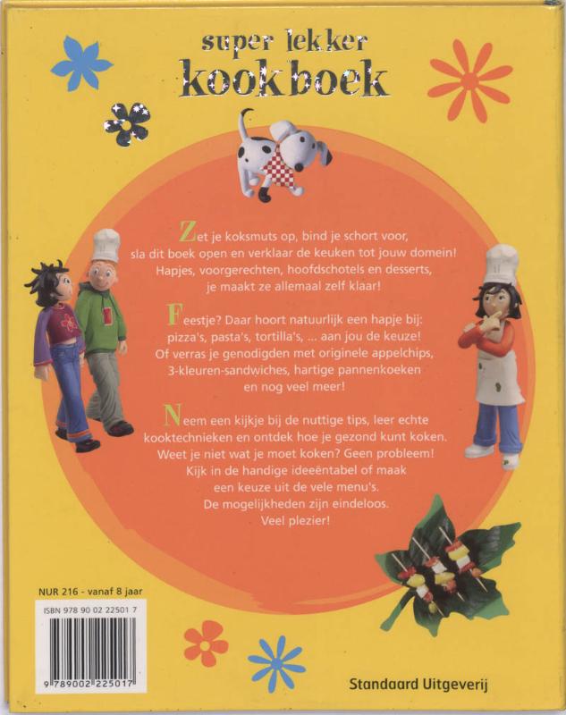 Achterkant van Super lekker kookboek