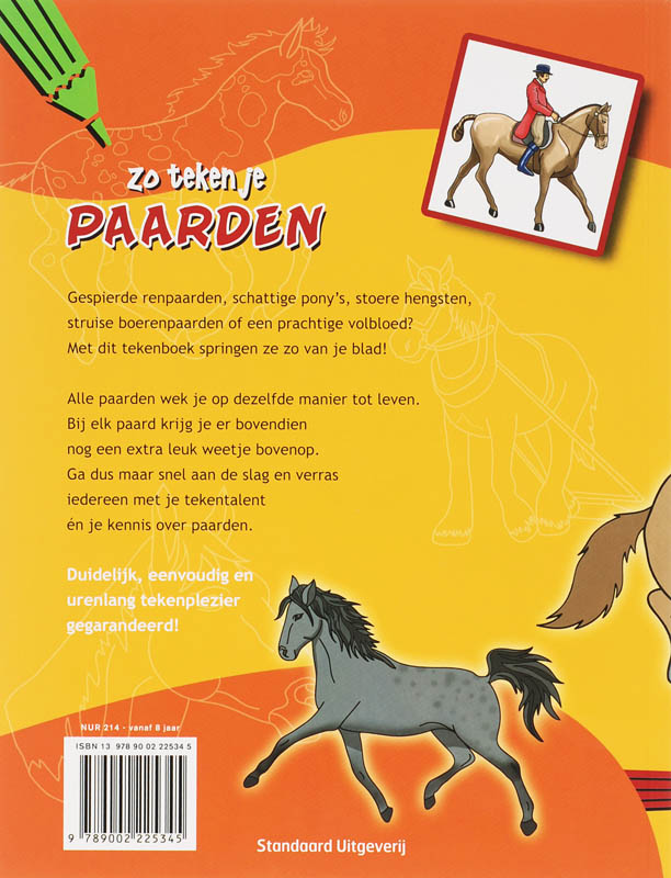 Achterkant van Zo teken je paarden