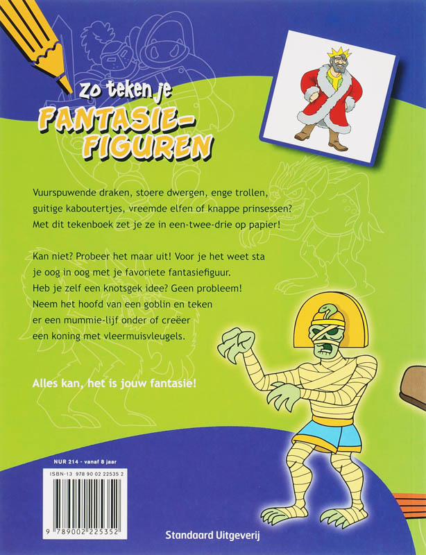 Achterkant van Zo teken je fantasiefiguren