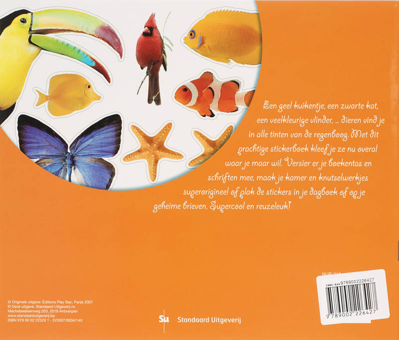 Achterkant van 400 Stickers-dieren