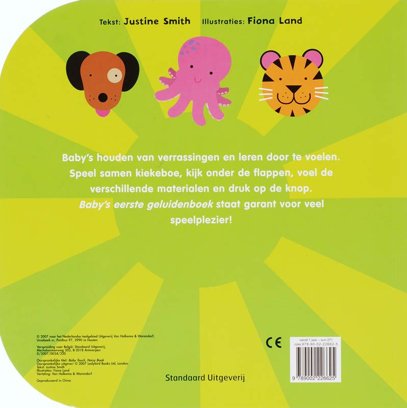 Achterkant van Baby's eerste geluidenboek