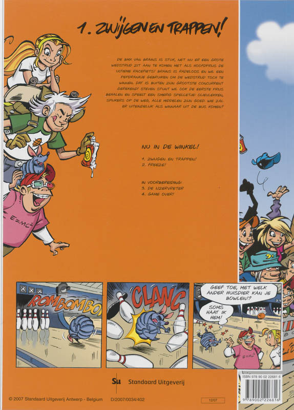 Achterkant van Zwijgen en trappen!
