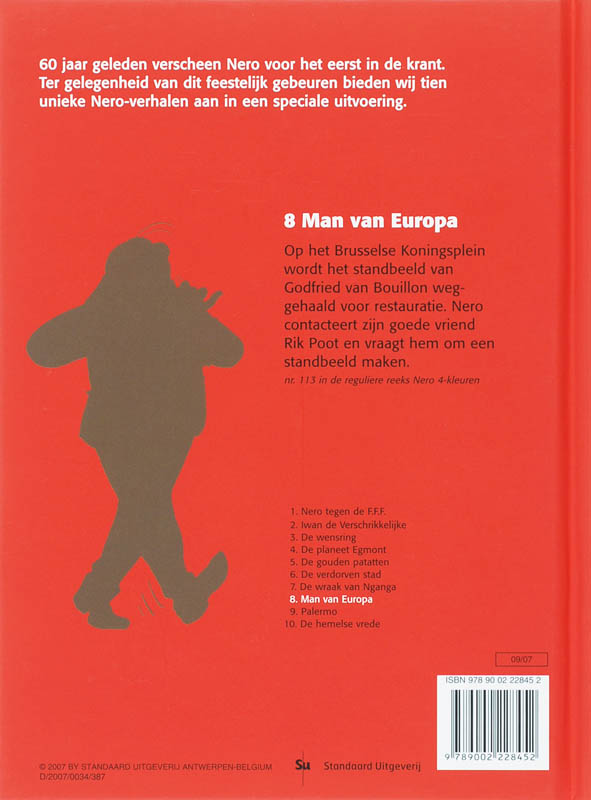 Achterkant van 8 Man van Europa
