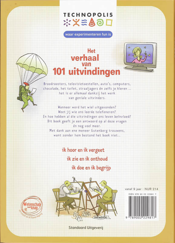 Achterkant van Het verhaal van 101 uitvindingen