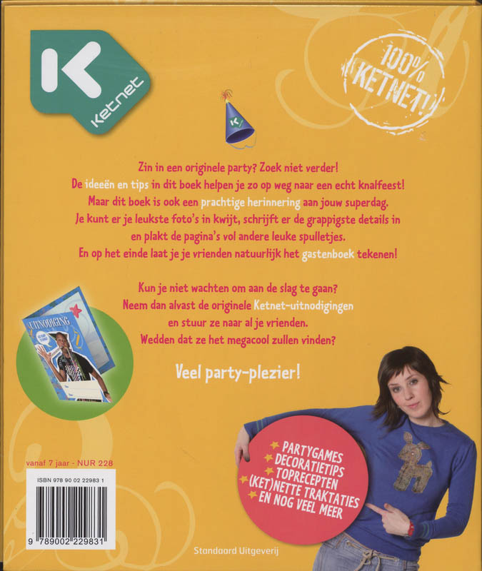 Achterkant van Partyboek