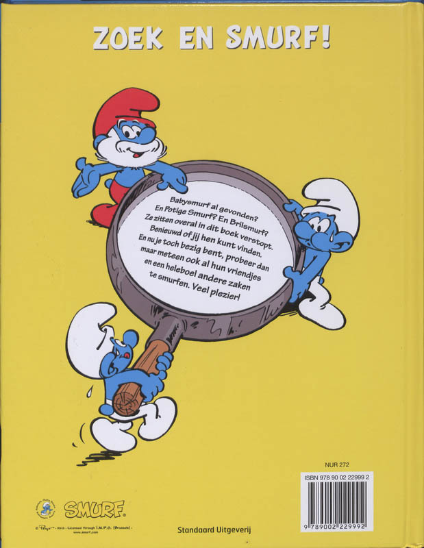 Achterkant van De Smurfen Groot zoekboek