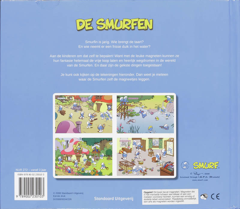 Achterkant van Pret in het smurfendorp
