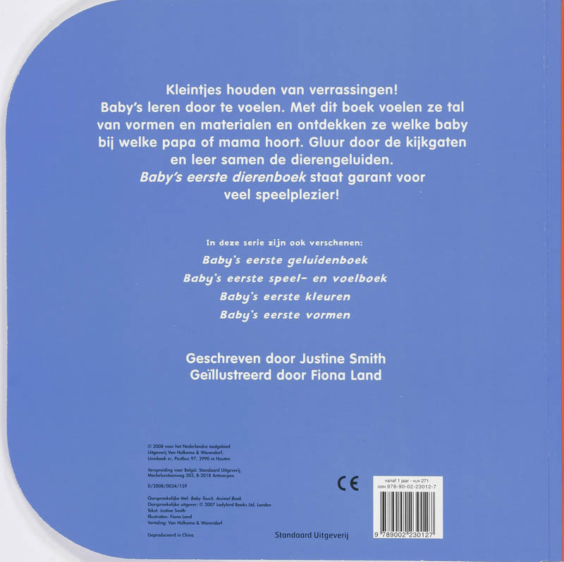 Achterkant van Baby's eerste Dierenboek