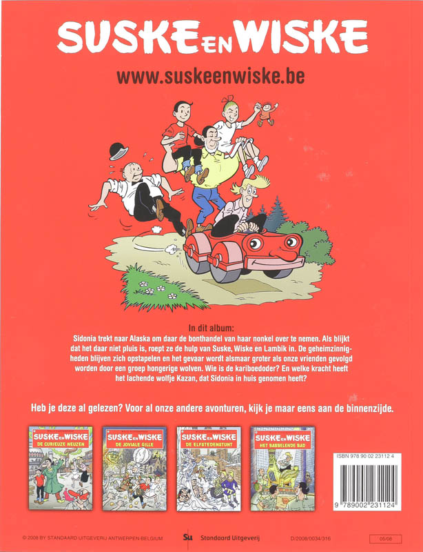 Achterkant van De lachende wolf