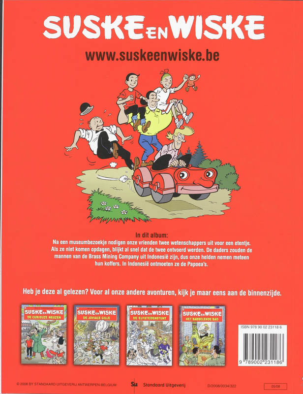 Achterkant van De mompelende mummie
