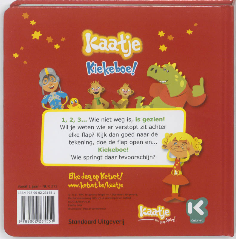 Achterkant van Kaatje Kiekeboe!