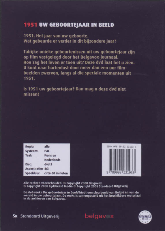 Achterkant van 1951