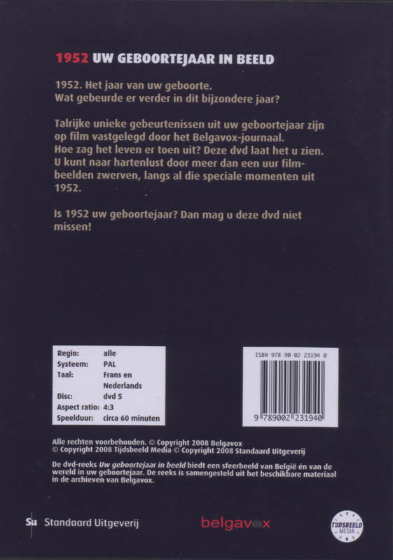 Achterkant van 1952