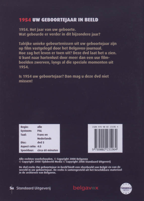 Achterkant van 1954