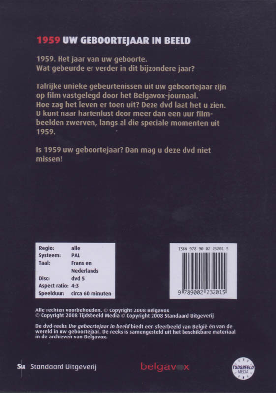 Achterkant van 1959