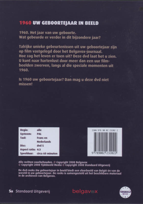 Achterkant van 1960