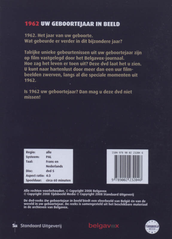 Achterkant van 1962