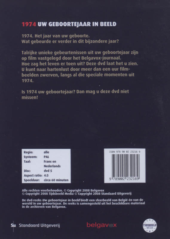 Achterkant van 1974