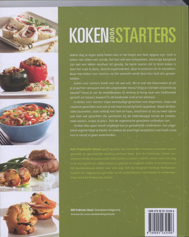 Achterkant van Koken voor starters