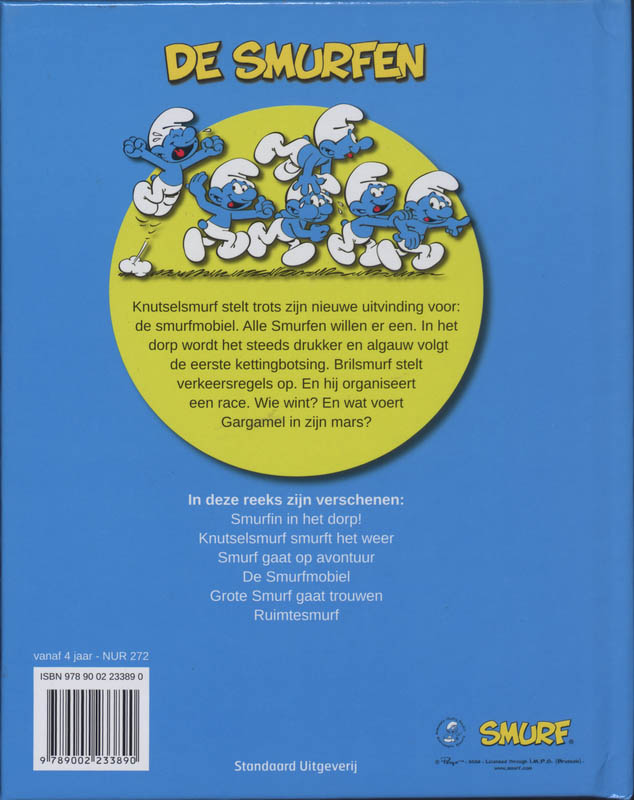 Achterkant van De Smurfmobiel