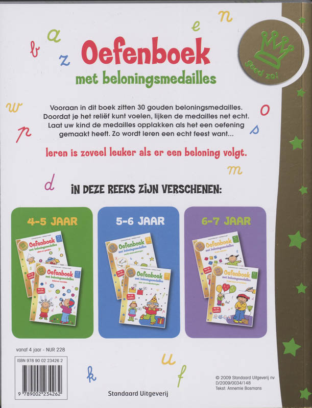 Achterkant van Letters en woordjes 4-5 jaar