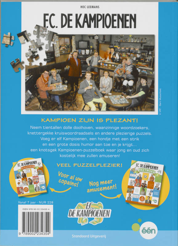 Achterkant van Knotsgek speel- en puzzelboek