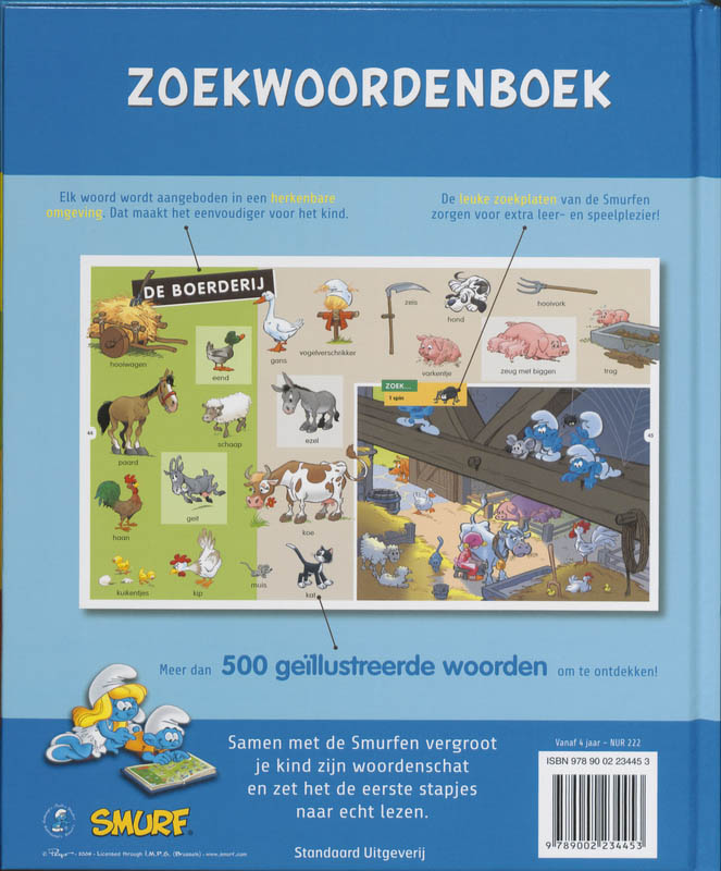Achterkant van Zoekwoordenboek