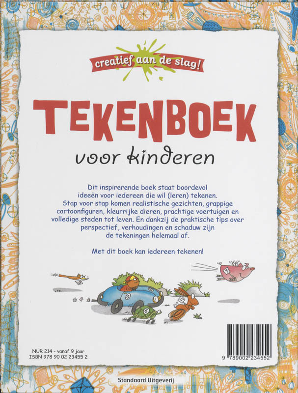Achterkant van Tekenboek voor kinderen