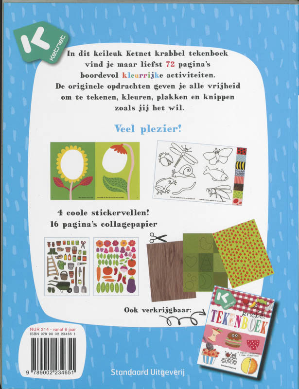Achterkant van Ketnet Krabbel tekenboek
