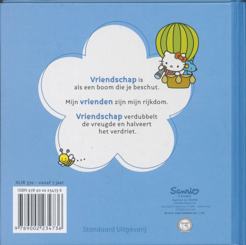 Achterkant van Vriendschap is...